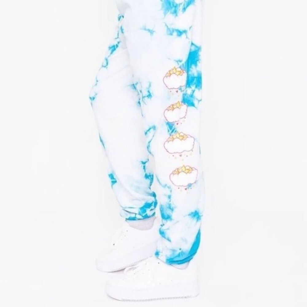NIP BSR By Samii Ryan You’re A Star Cloud Blue Tie Dye Sweatpants Size Small